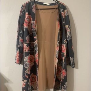 beautiful vintage suede floral jacket